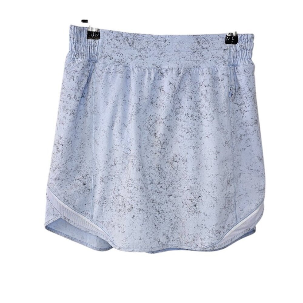 Lululemon Hotty Hot High-Rise Skirt Gravel Dust Pastel Blue Multi, Size 6